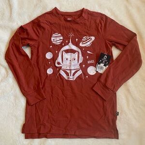 Rags Space Cat Kids Long Sleeve Tee - Size 9/10 - NWT